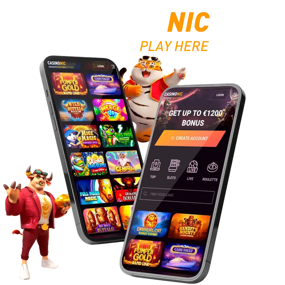 Try Casinonic casino through your mobile device.