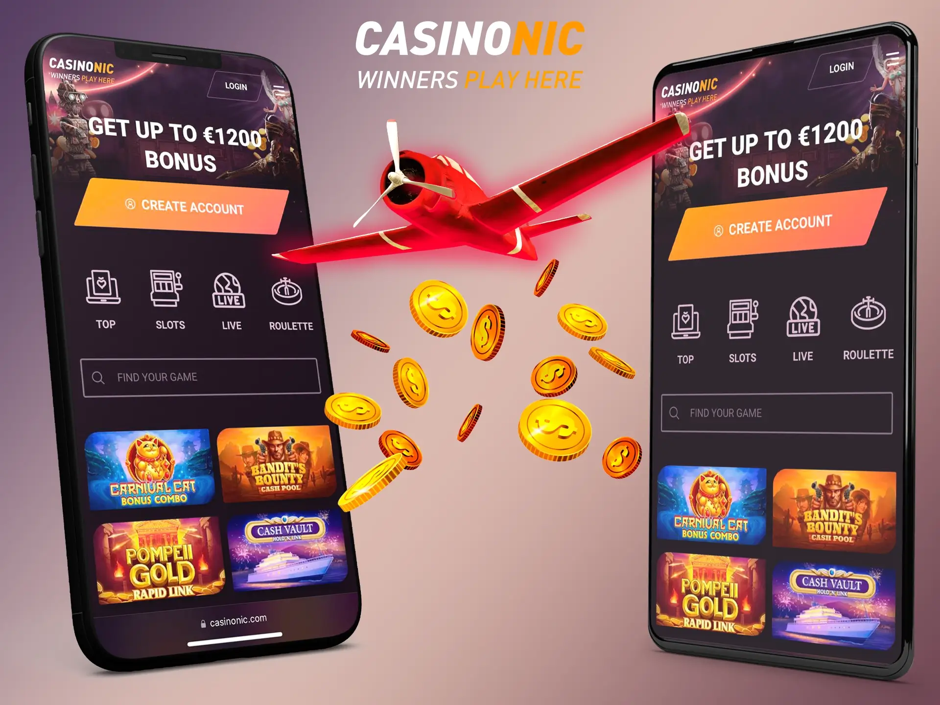 The Casinonic app gives out excellent performance and operability on any device.