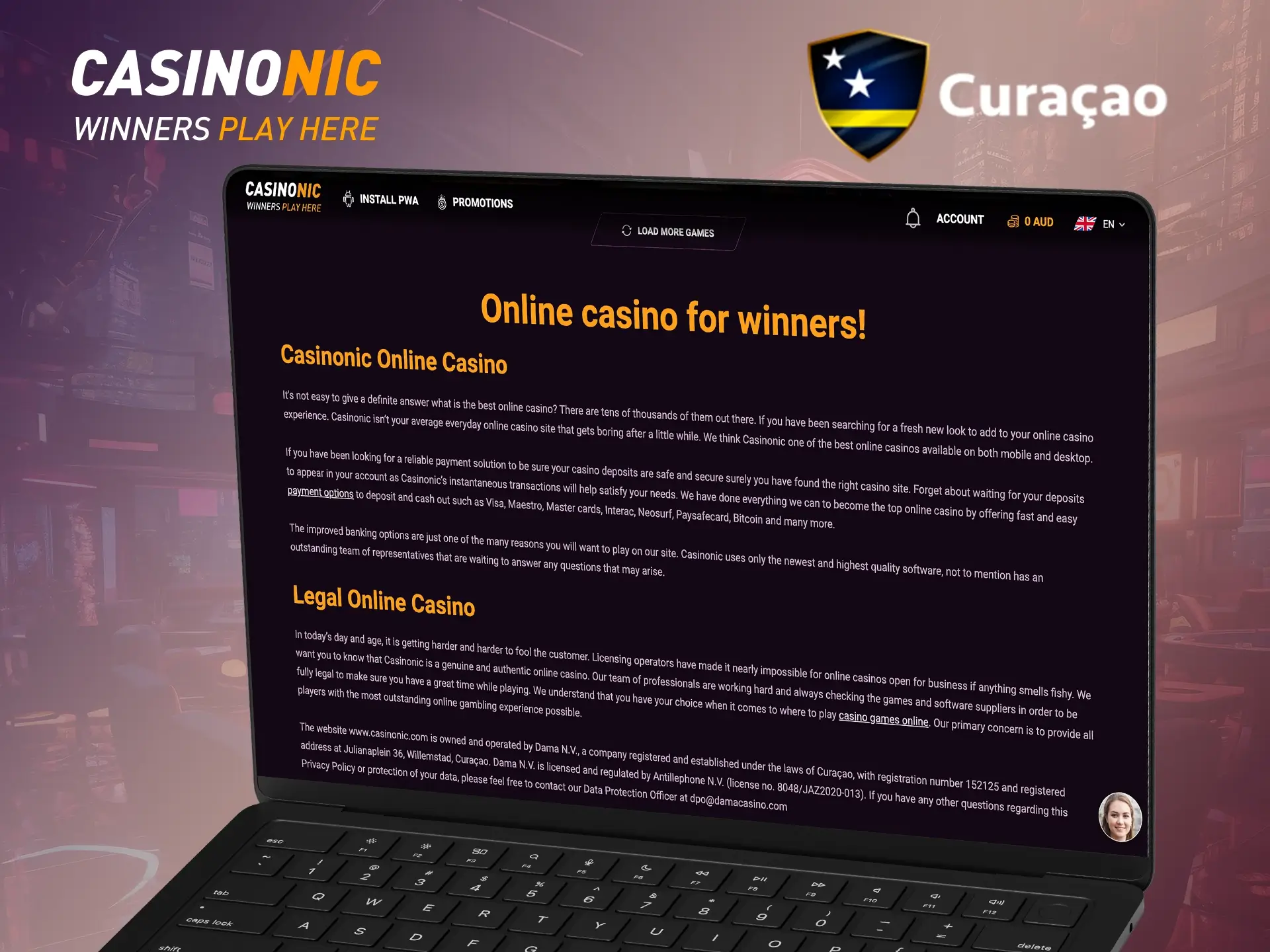 Casinonic is a trusted casino with a good reputation and licences.