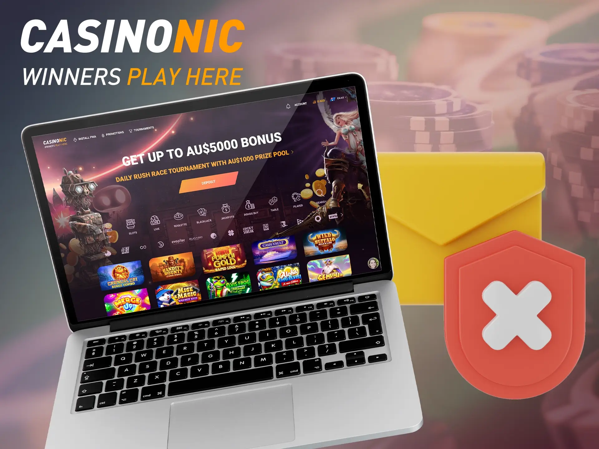 Unfortunately email customer support for Casinonic is not yet available.