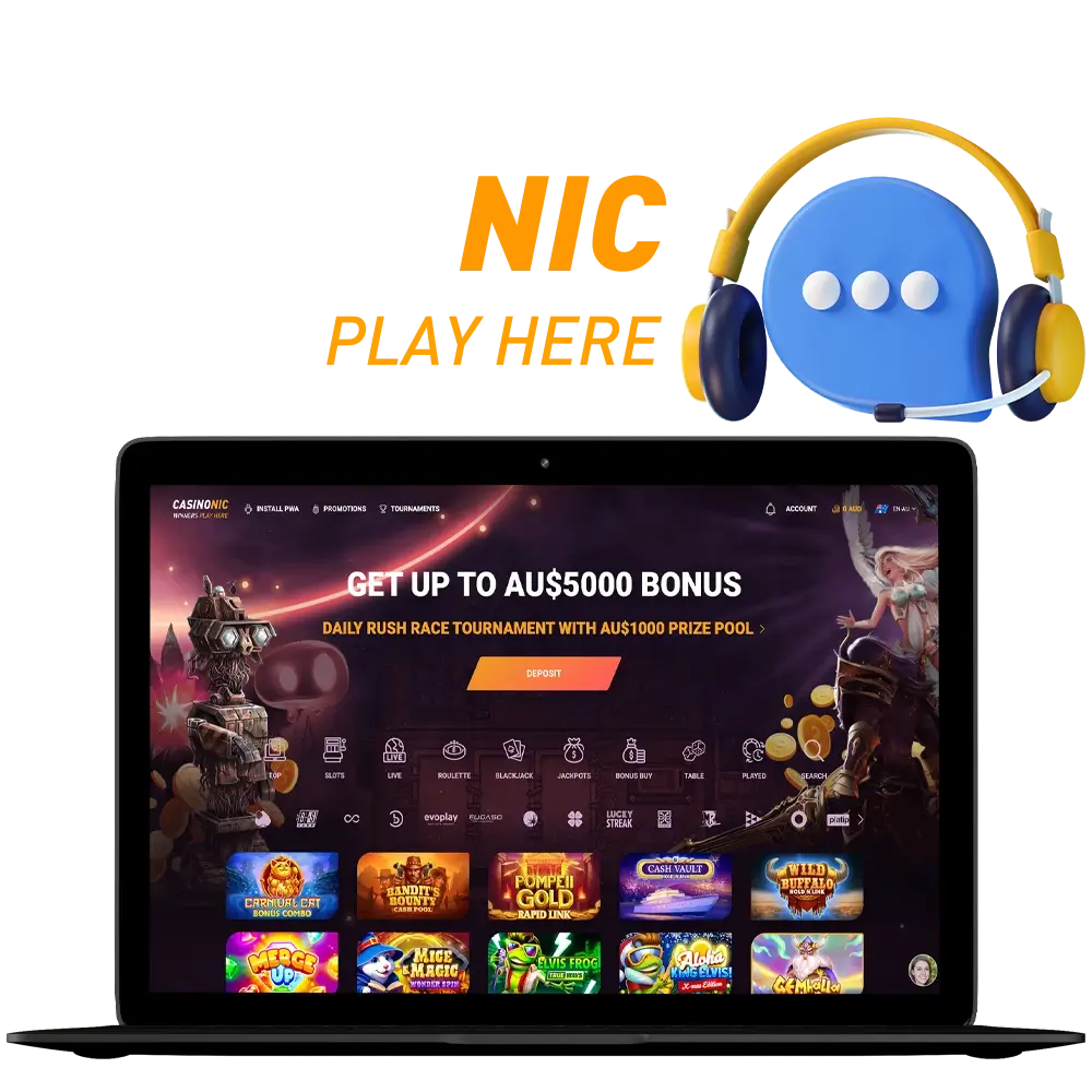 In case of any difficulties, please contact Casinonic support in Australia.