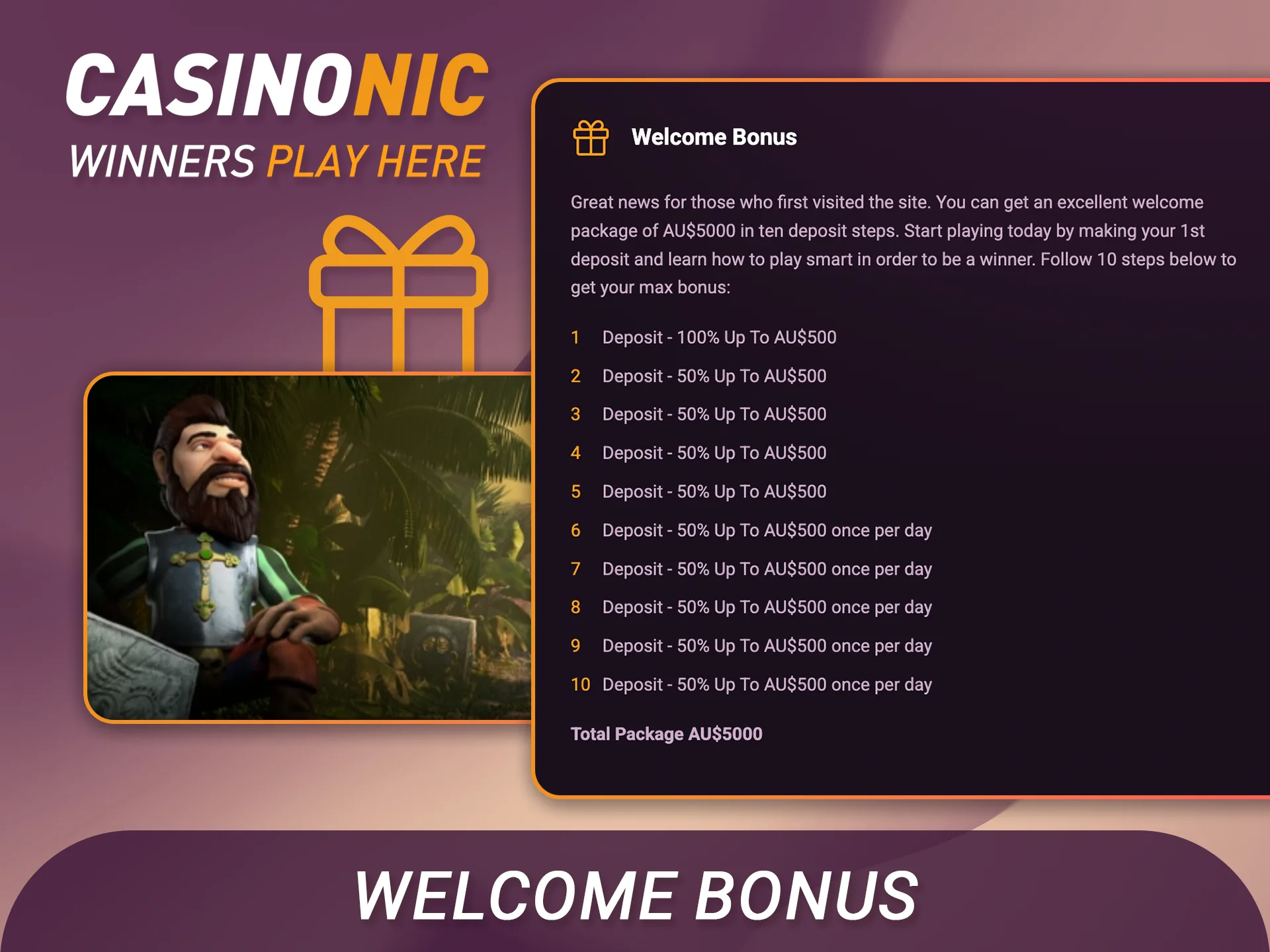 Claim the massive Casinonic welcome bonus today.